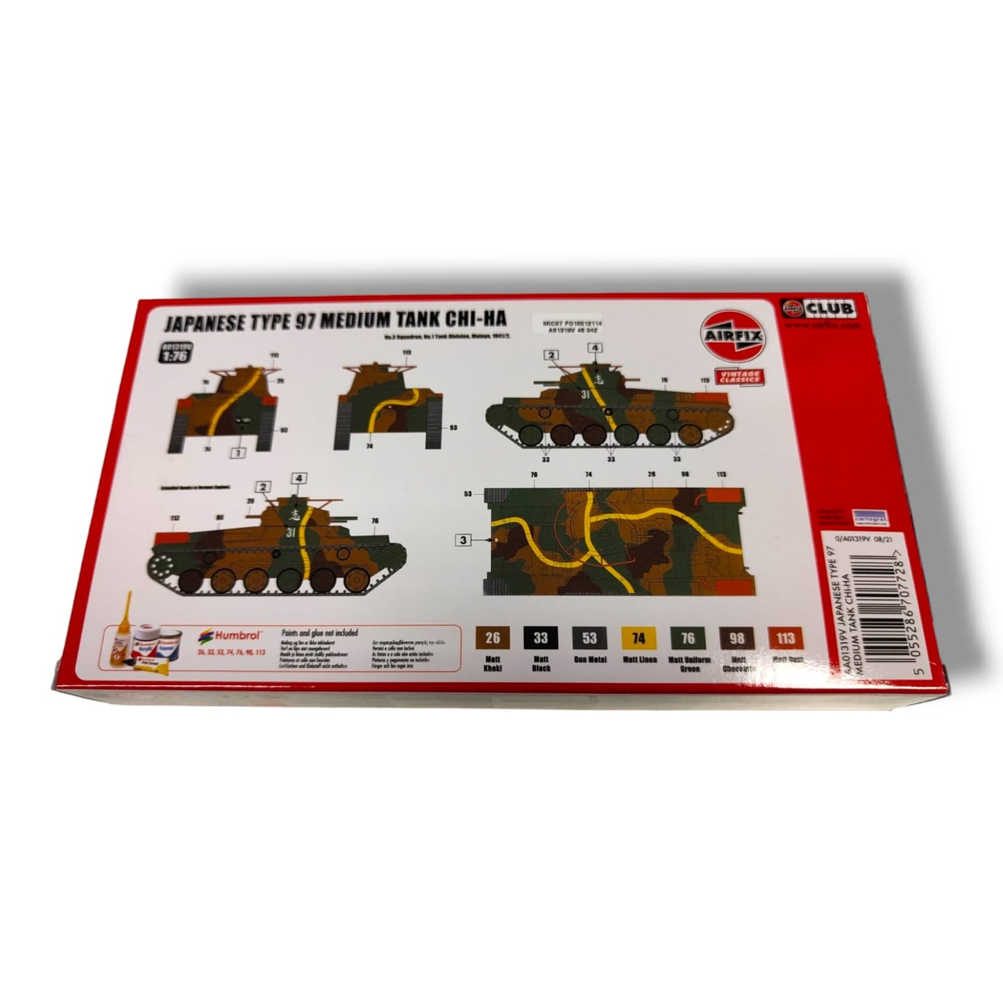 Airfix Japanese Type 97 Medium Tank "CHI-HA" 1/76 scale