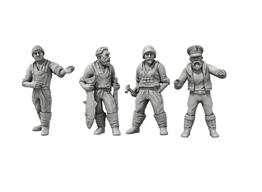 1:35 Model Sailors x 4 Resin fishermen crew for Model Ships – Highly Detailed 1/35 Scale Crew for RC & Static Model Boats – Premium Quality Miniature Sailors for Dioramas & Maritime Displays (Copy)