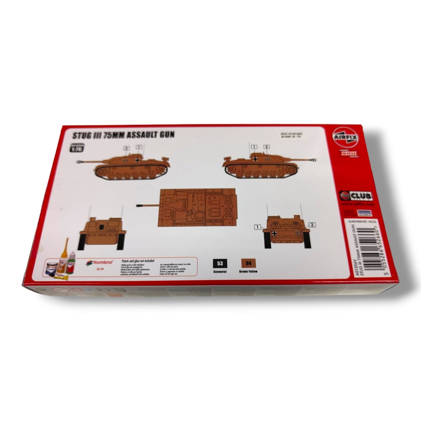 Airfix STUG III 75mm Assault gun 1/76 scale