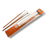 2 Piece paint brush pack - Acrylic brushes flat + Round