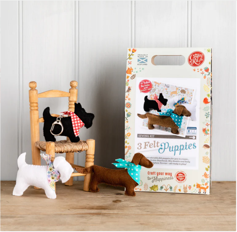 3 felt puppies - Crafty Kit Company