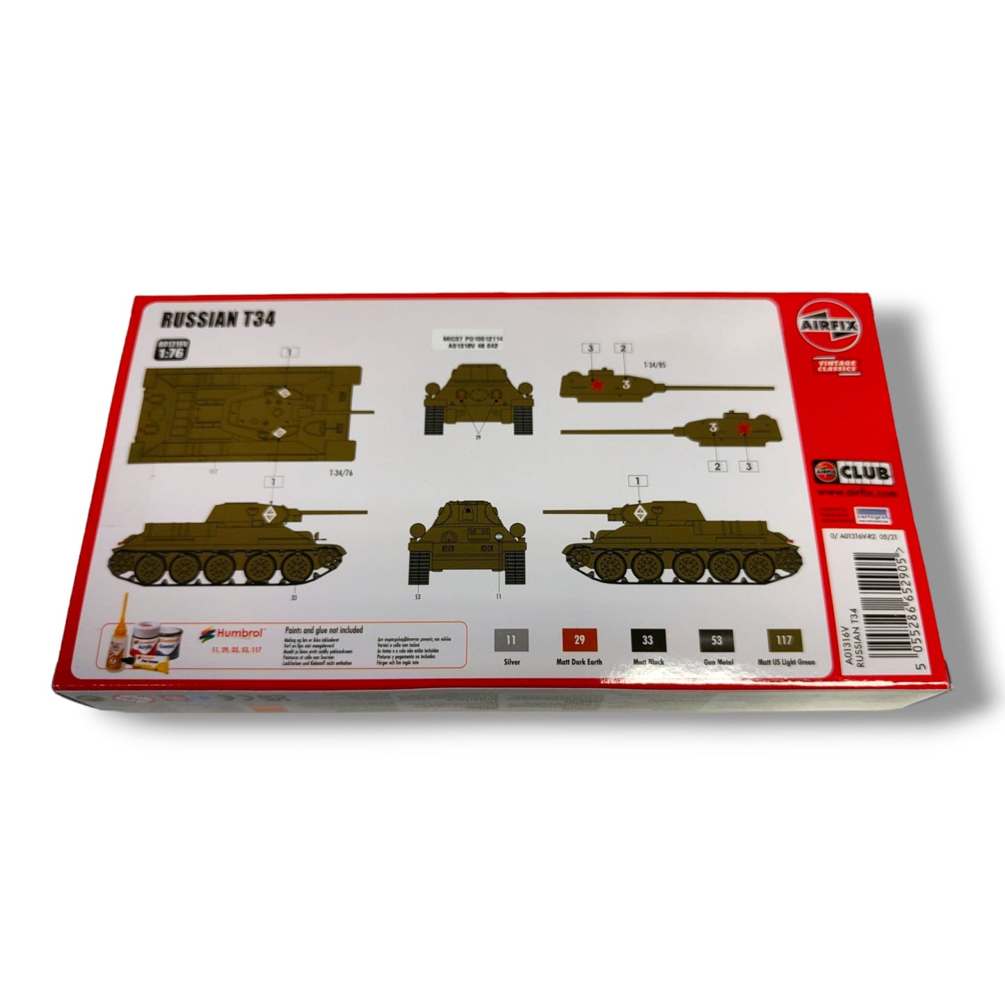 Airfix 1:76 RUSSIAN T-34 TANK