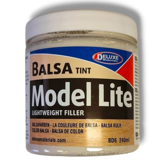 Model Lite, Lightweight Balsa tint FILLER- Deluxe Materials 240ml