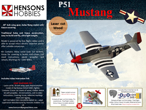 Mustang P51 - Balsa Kit