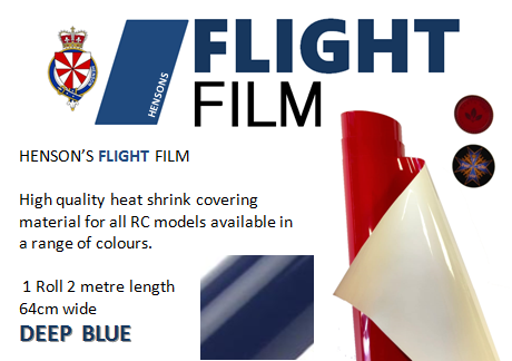 Flight Film covering Material, Heat shrink RC airplane covering - Deep Blue