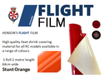 Flight Film covering Material, Heat shrink RC airplane covering - ORANGE