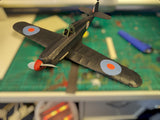 Night fighter Hawker Hurricane balsa kit