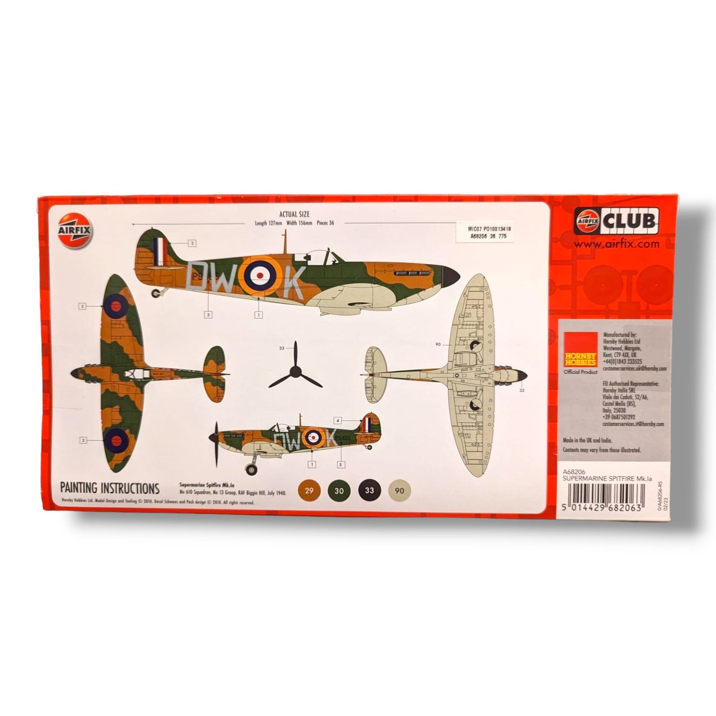 Airfix 1:72 Spitfire Mk.1a - Starter Kit