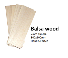 Balsa wood 5 pack - 2mm, 1/8th<br><br><br>