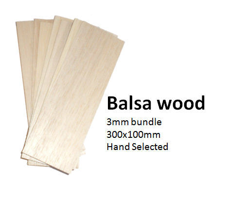 Balsa wood 5 pack - 3mm, 3/16th