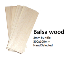 Balsa wood 5 pack - 3mm, 3/16th