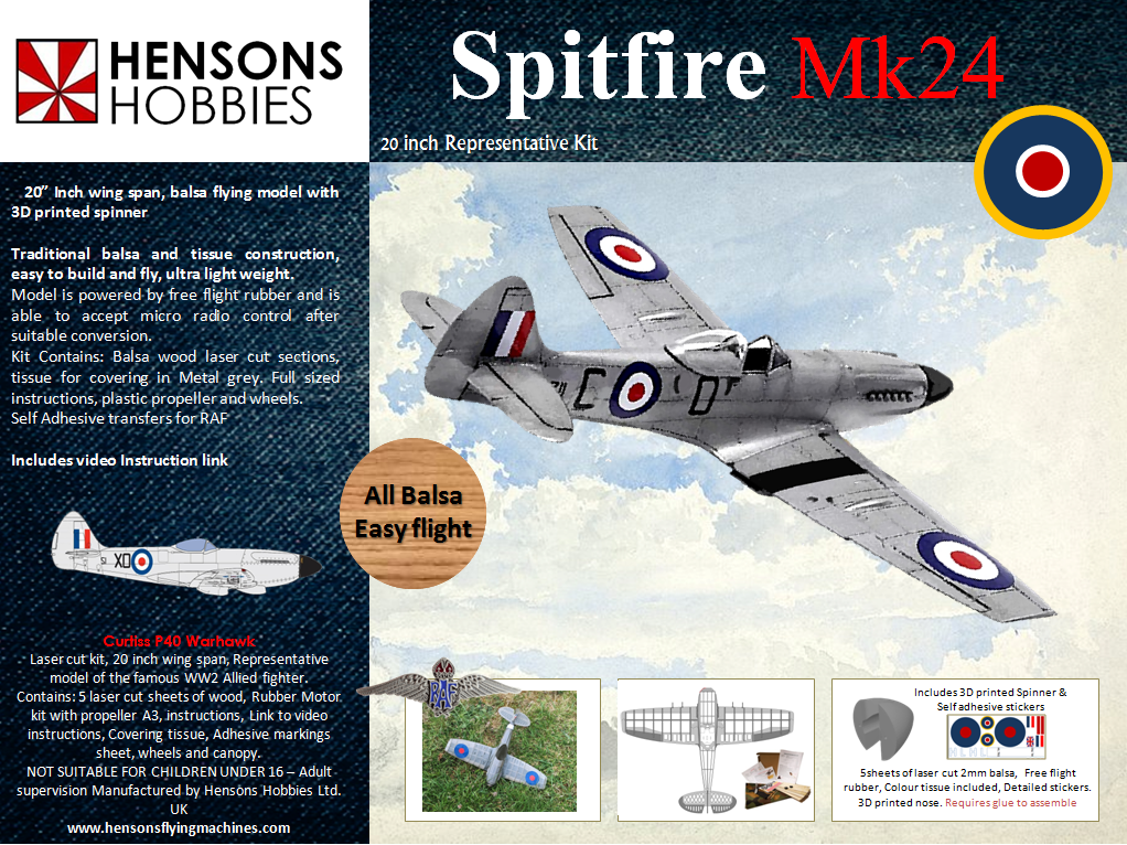 Spitfire MK XXIV - 22 Inch Balsa