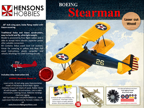 Stearman Model 75 - 22 inch Balsa Kit