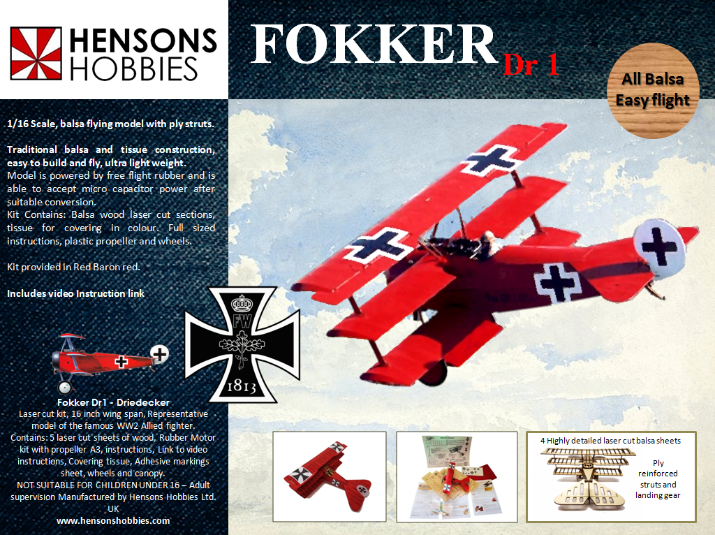 Fokker Dr1 Balsa Kit