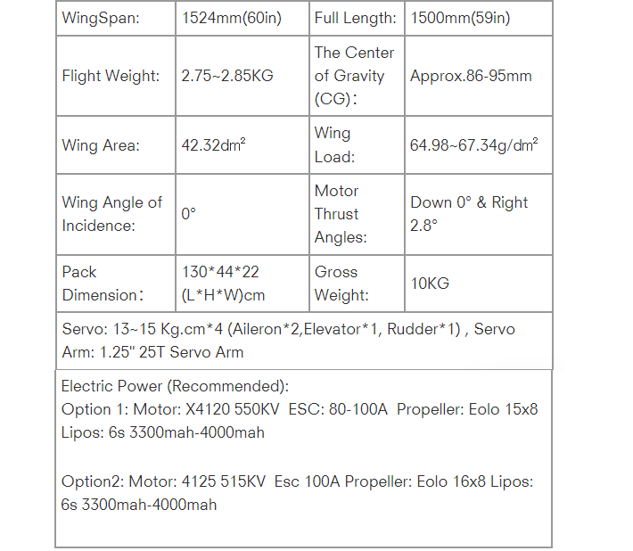 OMPHOBBY 60” 70E Edge 540 Kevlar Reinforced Balsa 3D Airplane ARF