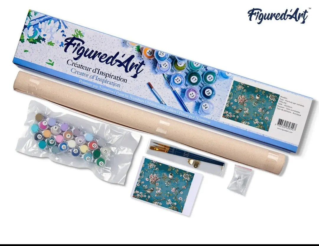 Paint by numbers flowers & birds watercolour