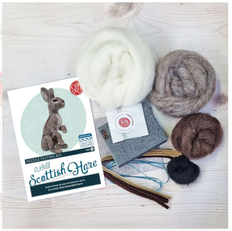 Scottish Hare Large Needle Felting - Crafty Kit Company