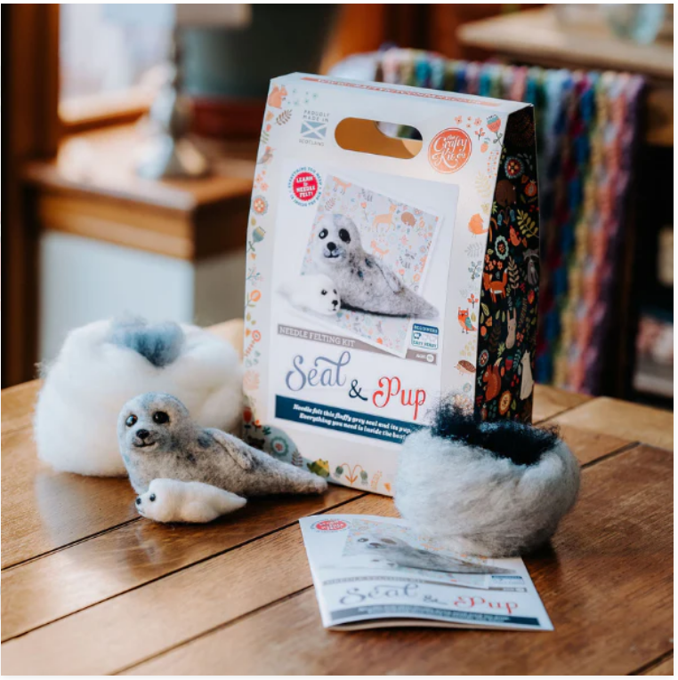 Seal & Pup Large Needle Felting - Crafty Kit Company