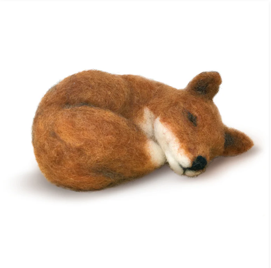 Sleepy Fox Large Needle Felting - Crafty Kit Company