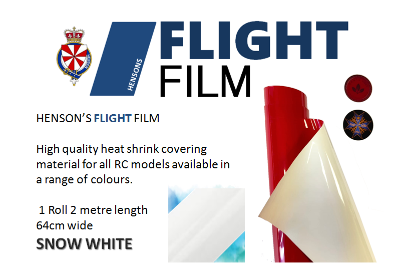 Flight Film covering Material, Heat shrink RC airplane covering - Snow White